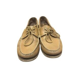 Thursday Boot Company Leather Boat Shoes Loafers Tan Moc Toe US 13 EU 47 Lace Up